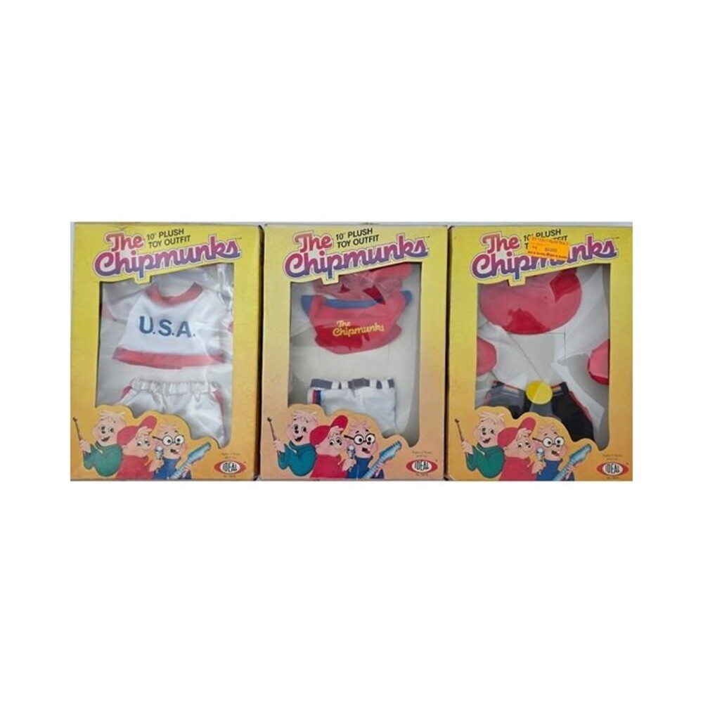 The Chipmunks 10 in. Plush Toy Outfit (Lot of 3)